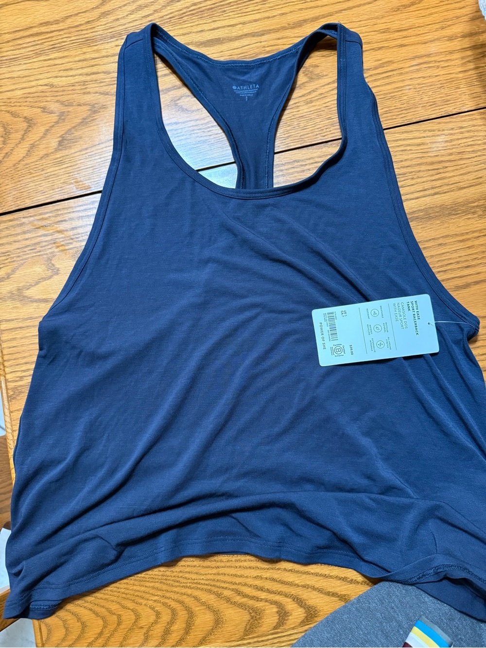 Athleta black Racerback Tank Top — Lightweight Women's Active Tank